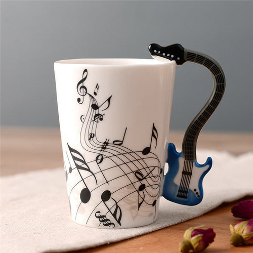 Novelty Guitar Ceramic Cup