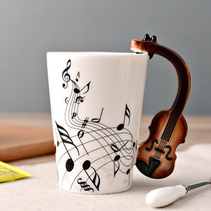 Novelty Guitar Ceramic Cup