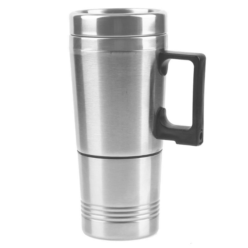 DC 12V Car Interior Mount Water Heater Cup Vacuum Insulated Travel Mug Stainless Steel Coffee Tea Water Heater Thermos