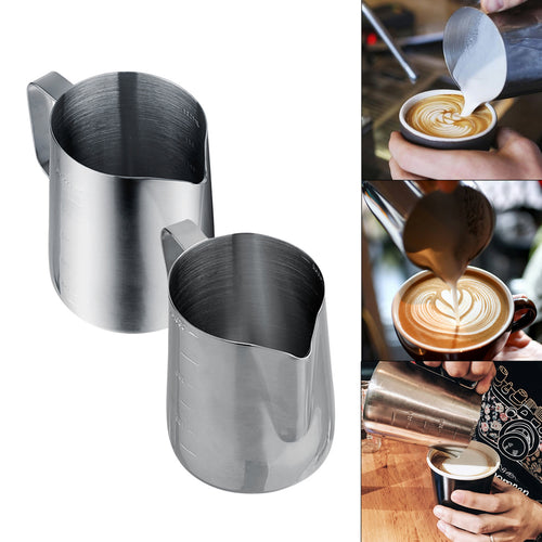 350ml/600ml Stainless Steel Espresso Coffee Milk Cup Mugs Caneca Thermo Frothing Pitcher for Barista Latte Coffee Art Craft