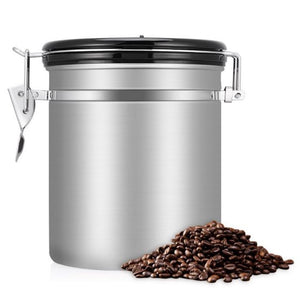 Coffee Container Large Airtight Stainless Steel Vacuum Sealed Coffee Canister Kitchen Sotrage Canister for Ground or Whole Beans